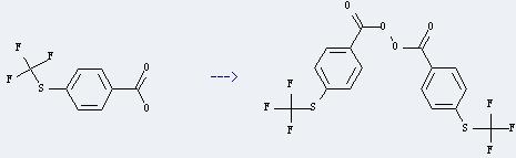 Benzoic acid,4-[(trifluoromethyl)thio]- can be used to get C16H8F6O4S2.